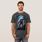 Bigfoot neemt een selfie met UFO's T-shirt (Voorkant volledig)