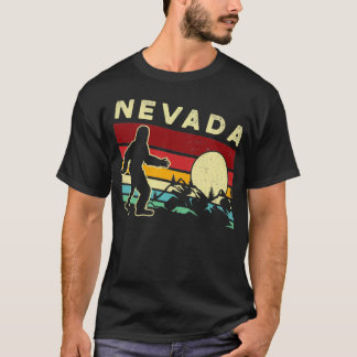 Bigfoot Nevada Retro  Gift Nevada State Sas T-shirt