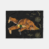 Bigfoot New Year Funny Outfit Sasquatch Holiday 20 Fleece Deken (Voorkant (Horizontaal))