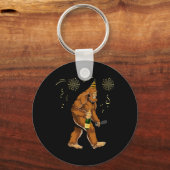 Bigfoot New Year Funny Outfit Sasquatch Holiday 20 Sleutelhanger (Voorkant)