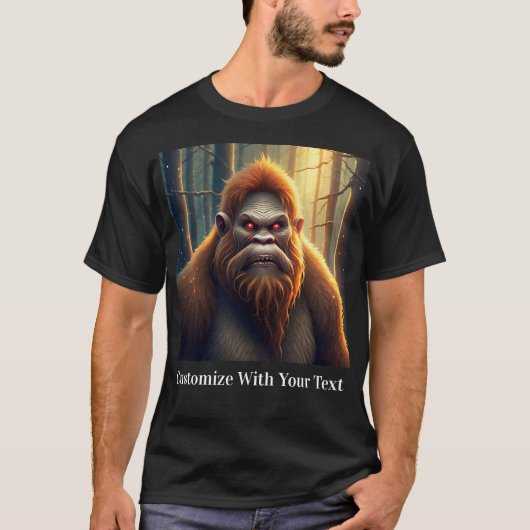 Bigfoot Night Bossen Red Eyes T-shirt (Voorkant)