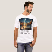 Bigfoot Night Bossen Stars Moon T-shirt (Voorkant volledig)