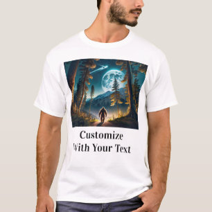 Bigfoot Night Bossen Volle Maan T-shirt