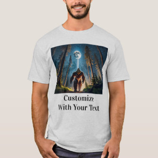 Bigfoot Night Bossen Volle Maan T-shirt