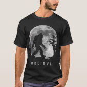 Bigfoot Night Volle Maan Ik geloof Sasquatch T-shirt (Voorkant)