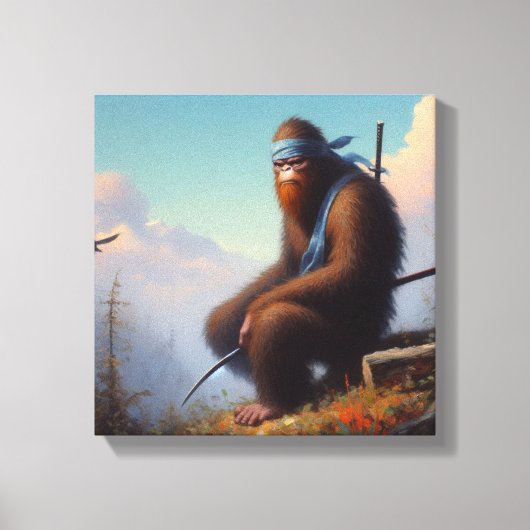 Bigfoot Ninja Canvas Afdruk (Voorkant)