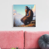 Bigfoot Ninja Canvas Afdruk (Insitu (Woonkamer))