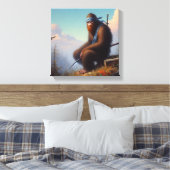 Bigfoot Ninja Canvas Afdruk (Insitu (Slaapkamer))
