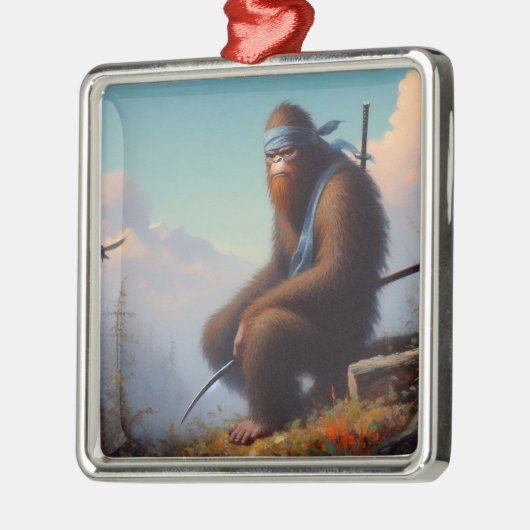 Bigfoot Ninja Metalen Ornament (Links)