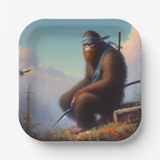 Bigfoot Ninja Papieren Bordje (Voorkant)