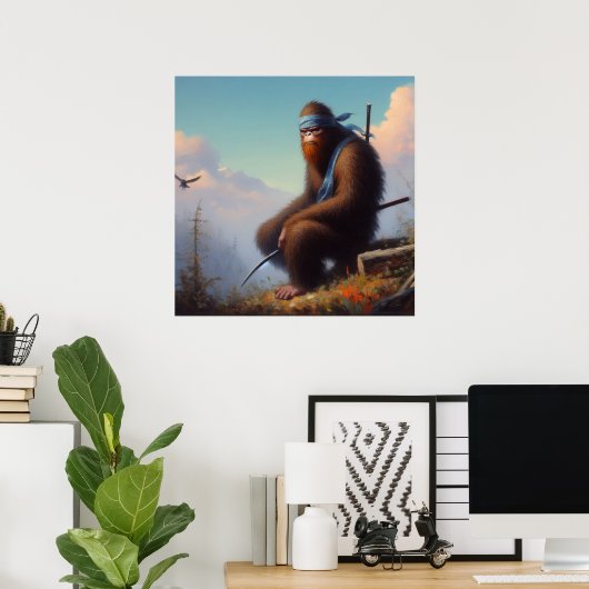 Bigfoot Ninja Poster (Thuiskantoor)