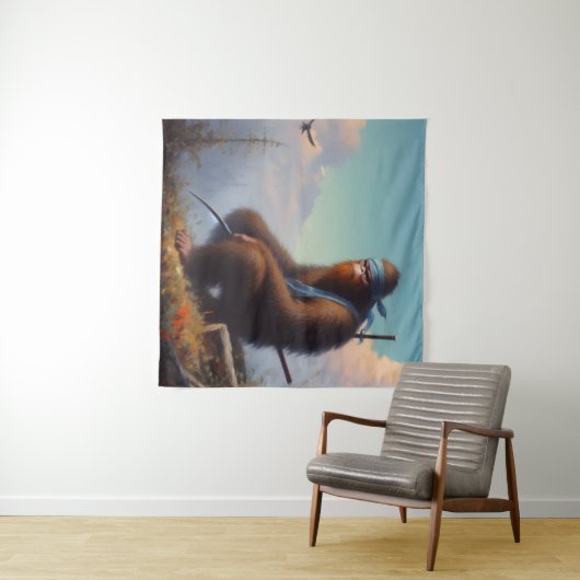 Bigfoot Ninja Wandkleed (In Situ (horizontaal))