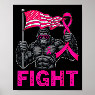Bigfoot Nk Lint Vecht Borstkanker Bewustzijn Me Poster