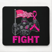 Bigfoot Nk Ribbon Fight Breast Cancer Awareness Me Muismat (Voorkant)