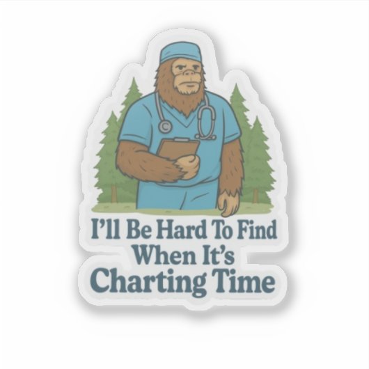 Bigfoot Nurse Sticker (Voorkant)