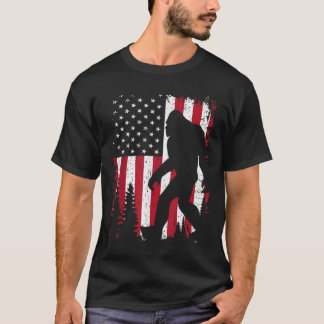 Bigfoot of American Flag Kinder op 4 juli USA Patr T-shirt