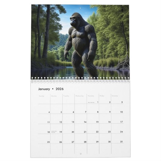 Bigfoot of Sasquatch Cryptid Kalender (Jan 2026)