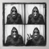 Bigfoot of Sasquatch-foto booth poster-kunstprint Poster (Voorkant)
