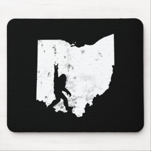 Bigfoot Ohio State Kaart Sasquatch Mannen Vrouwen Muismat