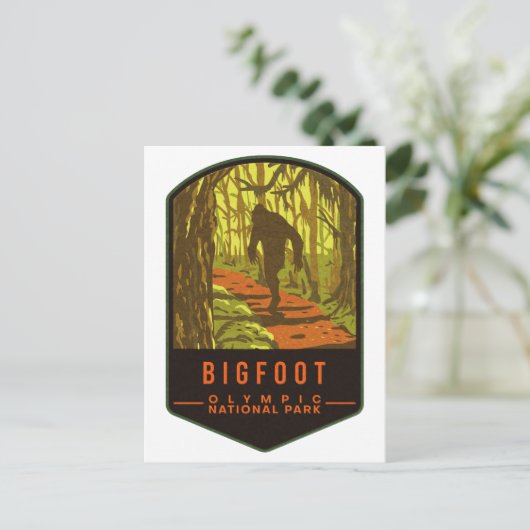 Bigfoot Olympic National Park Briefkaart (Staand voorkant)