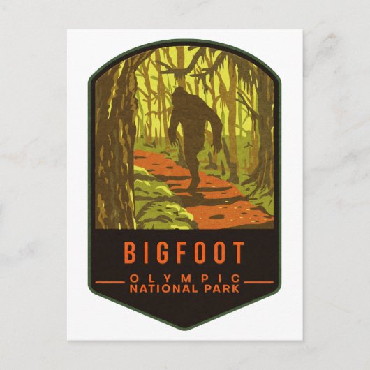 Bigfoot Olympic National Park Briefkaart (Voorkant)