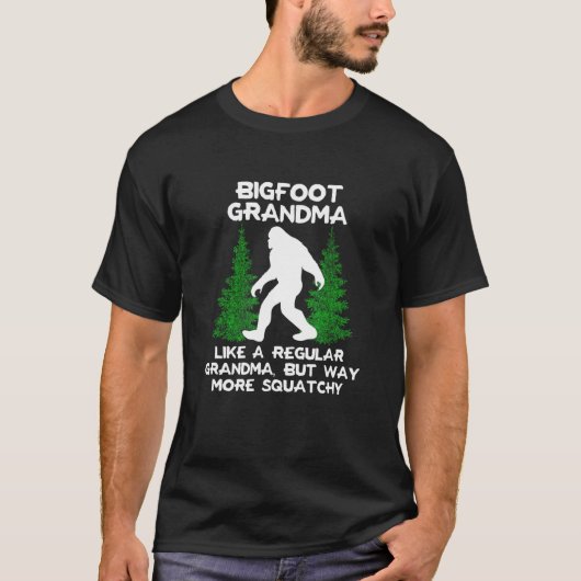 Bigfoot Oma T-Shirt Funny Sasquatch Gift T-shirt S (Voorkant)