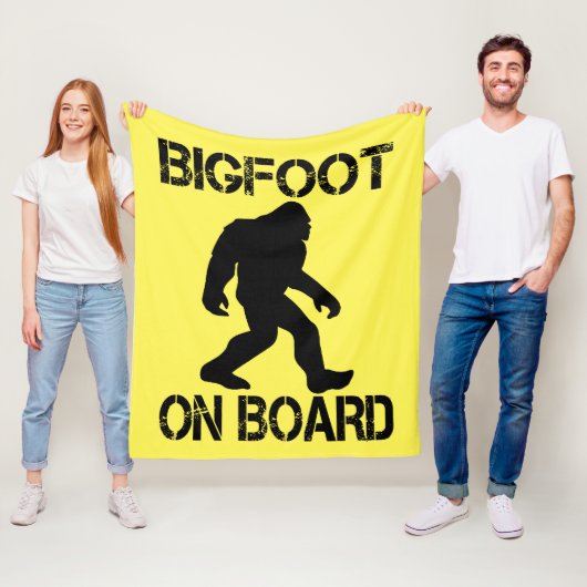 Bigfoot on board - Funny Bigfoot Fleece Deken (In situ)