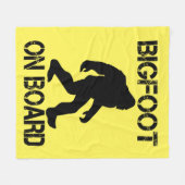 Bigfoot on board - Funny Bigfoot Fleece Deken (Voorkant (Horizontaal))