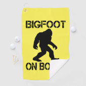 Bigfoot on board - Funny Bigfoot Golfhanddoek (Insitu)