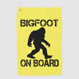 Bigfoot on board - Funny Bigfoot Golfhanddoek