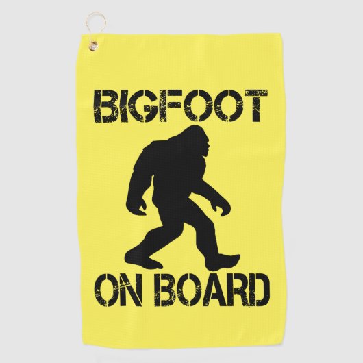 Bigfoot on board - Funny Bigfoot Golfhanddoek (Voorkant)