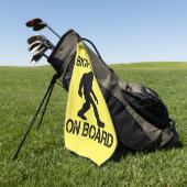 Bigfoot on board - Funny Bigfoot Golfhanddoek (Groen)