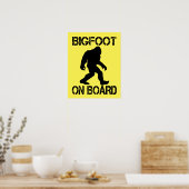 Bigfoot on board - Funny Bigfoot Poster (Keuken)
