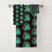 Bigfoot ontmoet buitenaards wezen bad handdoek (Insitu)