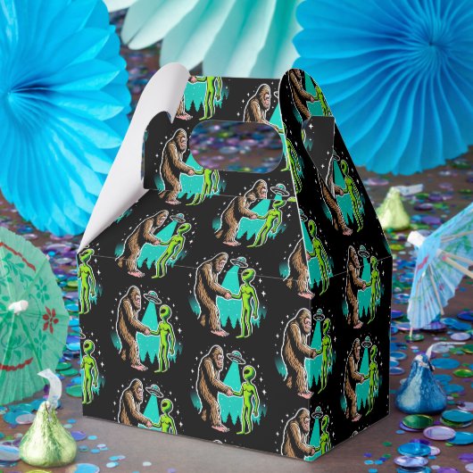 Bigfoot ontmoet buitenaards wezen bedankdoosjes (Feest)