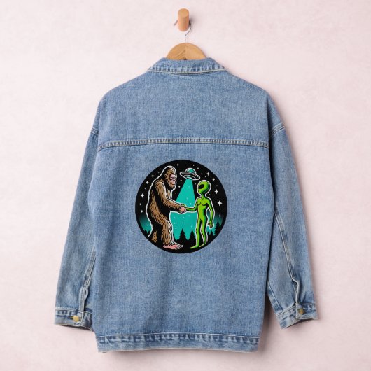 Bigfoot ontmoet buitenaards wezen denim jacket (Hangar)