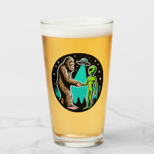 Bigfoot ontmoet buitenaards wezen glas
