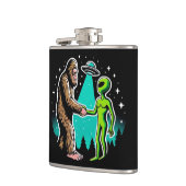 Bigfoot ontmoet buitenaards wezen heupfles (Links)