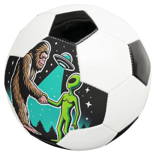 Bigfoot ontmoet buitenaards wezen voetbal (Drie kwart)