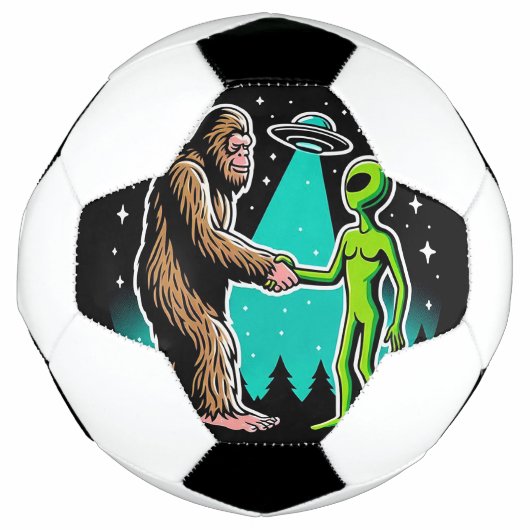 Bigfoot ontmoet buitenaards wezen voetbal (Voorkant)