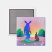 Bigfoot ontmoet paashaas magneet (Voorkant / Achterkant)