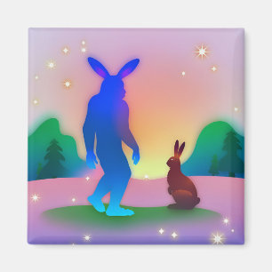 Bigfoot ontmoet paashaas magneet