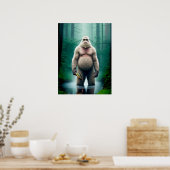 Bigfoot ontmoeting. - 18 x 24 Poster (Keuken)