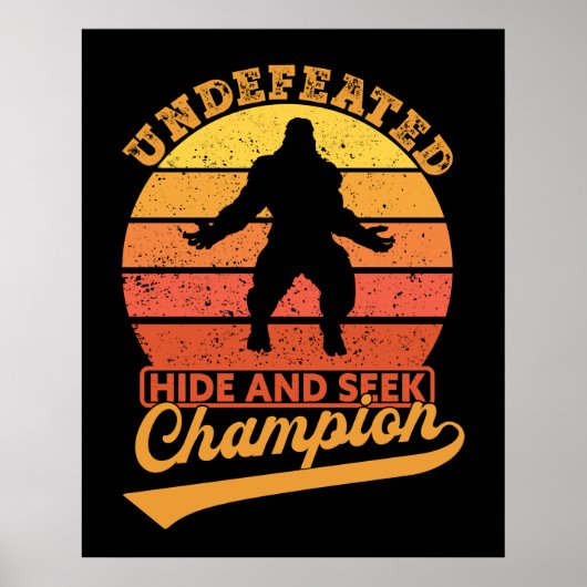 Bigfoot Onverslagen Verberg en zoek kampioen Poster (Voorkant)