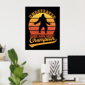 Bigfoot Onverslagen Verberg en zoek kampioen Poster (Thuiskantoor)