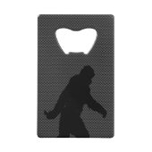 Bigfoot op Carbon Fibre Print Creditkaart Flessenopener (Voorkant)