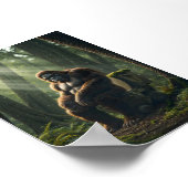 Bigfoot op de wc in het Bos Poster (Hoek)