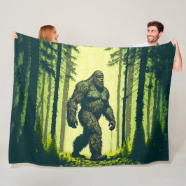 Bigfoot op een boswandeling Sasquatch  Fleece Deken