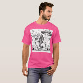 Bigfoot op een Jackalope T-shirt (Voorkant volledig)