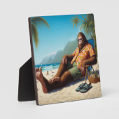 Bigfoot Op het strand Fotoplaat (Voorkant)